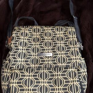 Petunia Pickle Bottom Black and Cream Geometric Backpack